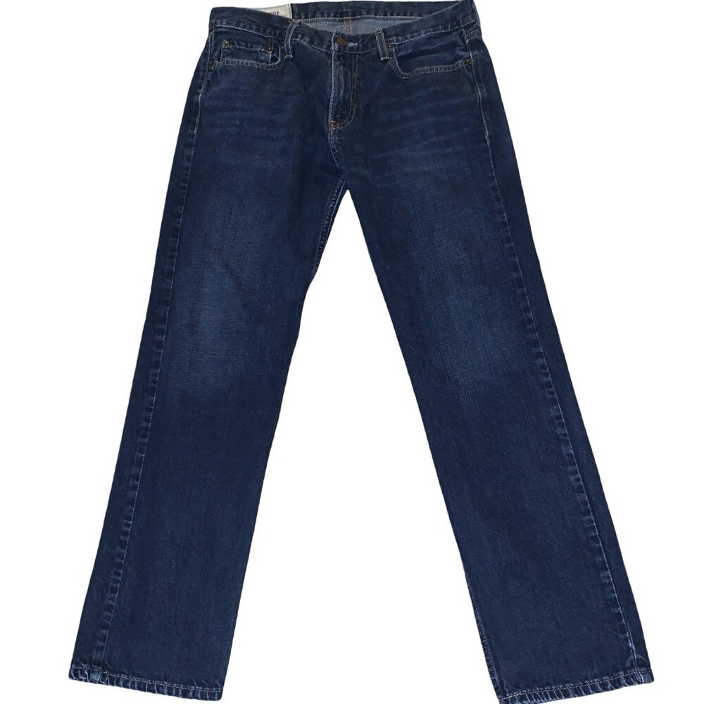 Hollister Men 32x30 (actual inseam 29)  Straight Jeans Dark wash Preppy Pants